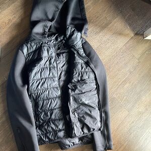 Zara Men's Black Puffer Jacket with Hood